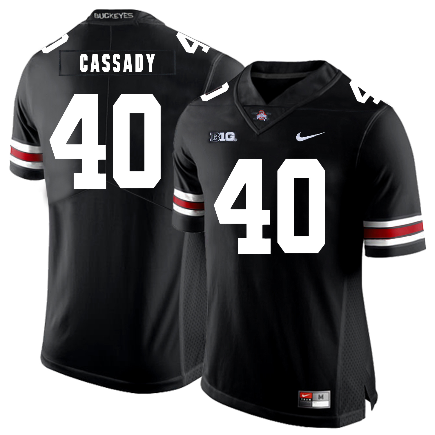Ohio State Buckeyes 40 Howard Cassady Black Nike College Football Jersey