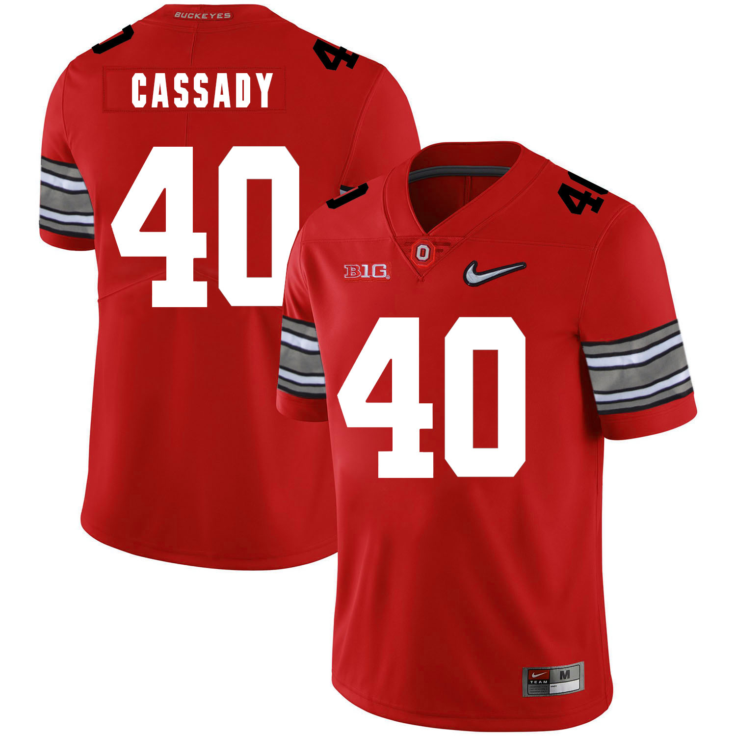 Ohio State Buckeyes 40 Howard Cassady Red Diamond Nike Logo College Football Jersey