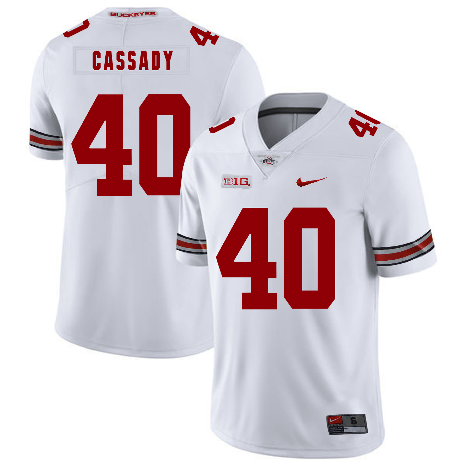 Ohio State Buckeyes 40 Howard Cassady White Nike College Football Jersey
