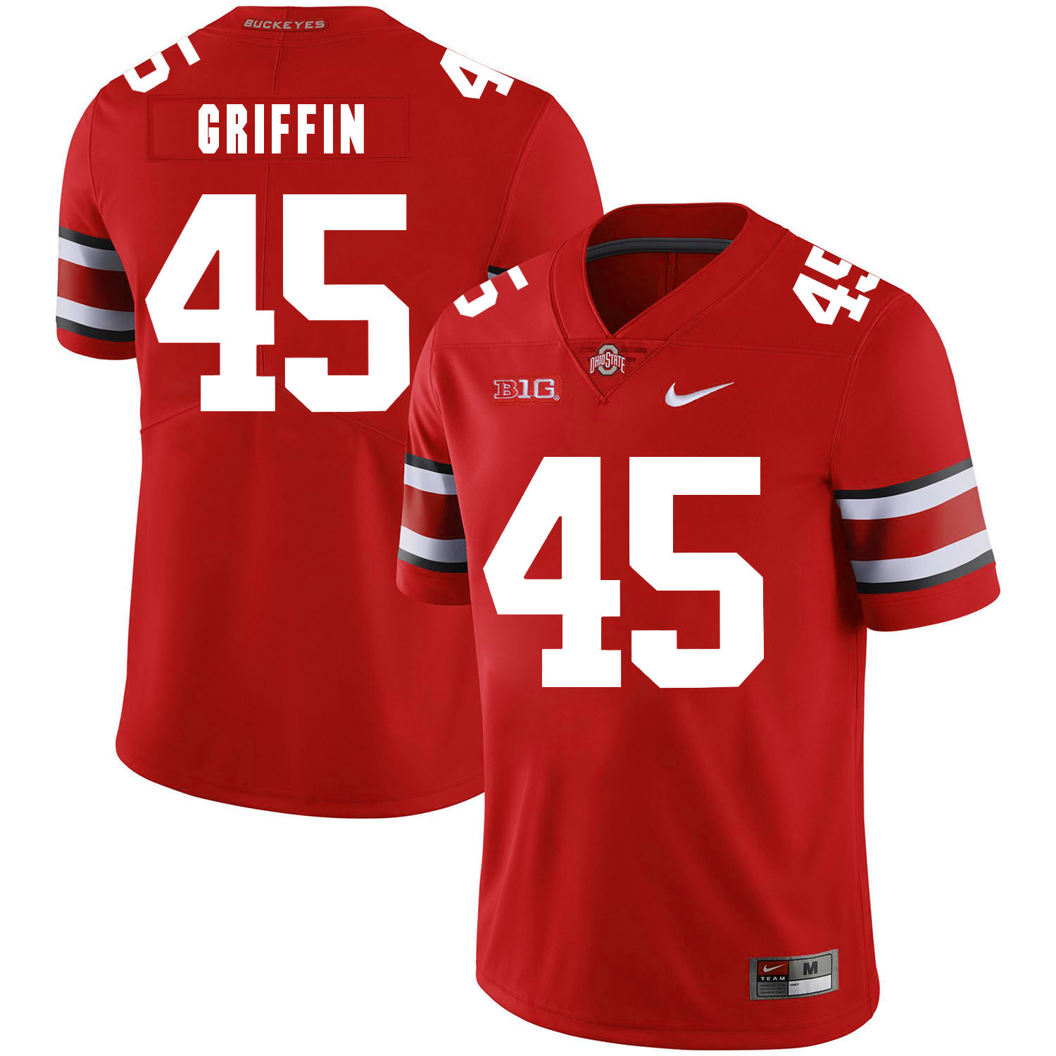 Ohio State Buckeyes 45 Archie Griffin Red Nike College Football Jersey