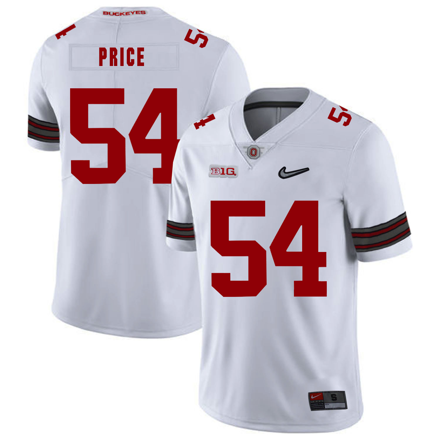 Ohio State Buckeyes 54 Billy Price White Diamond Nike Logo College Football Jersey