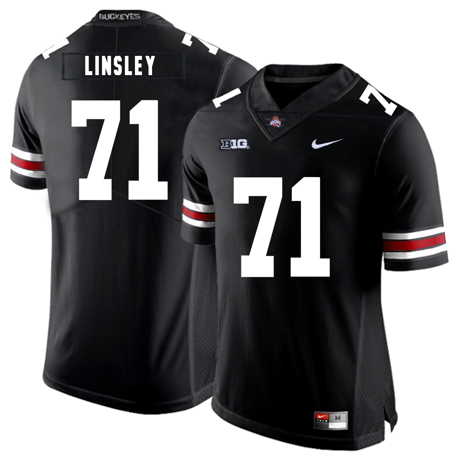 Ohio State Buckeyes 71 Corey Linsley Black Nike College Football Jersey