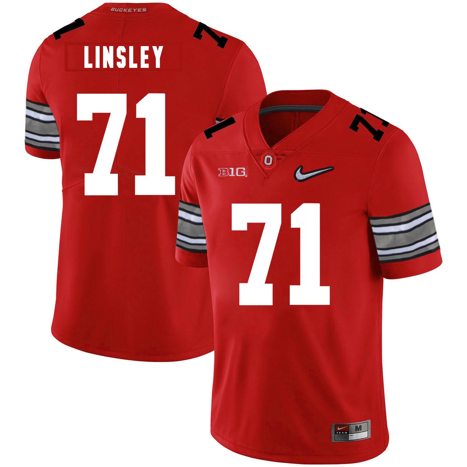 Ohio State Buckeyes 71 Corey Linsley Red Diamond Nike Logo College Football Jersey