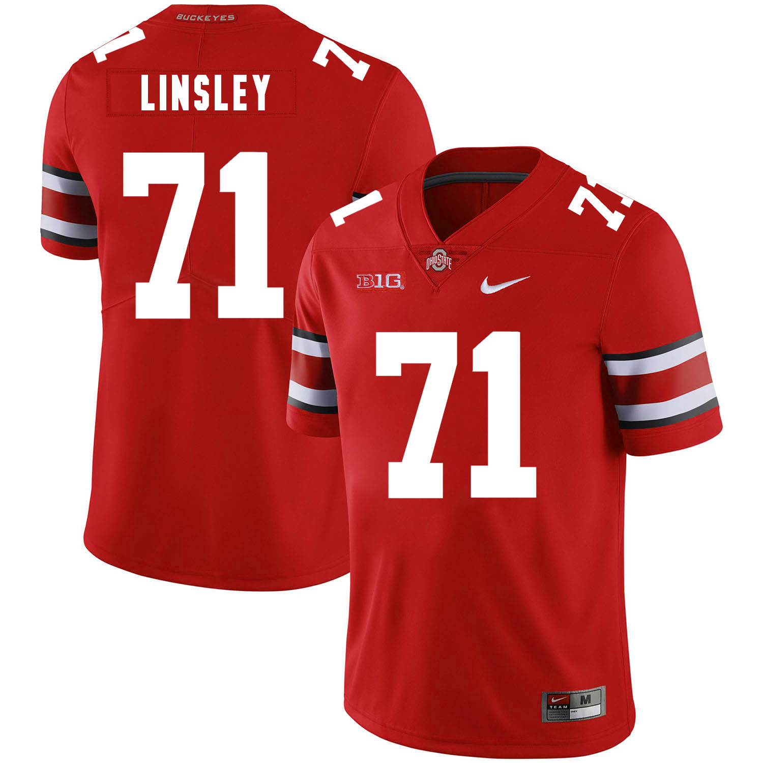Ohio State Buckeyes 71 Corey Linsley Red Nike College Football Jersey