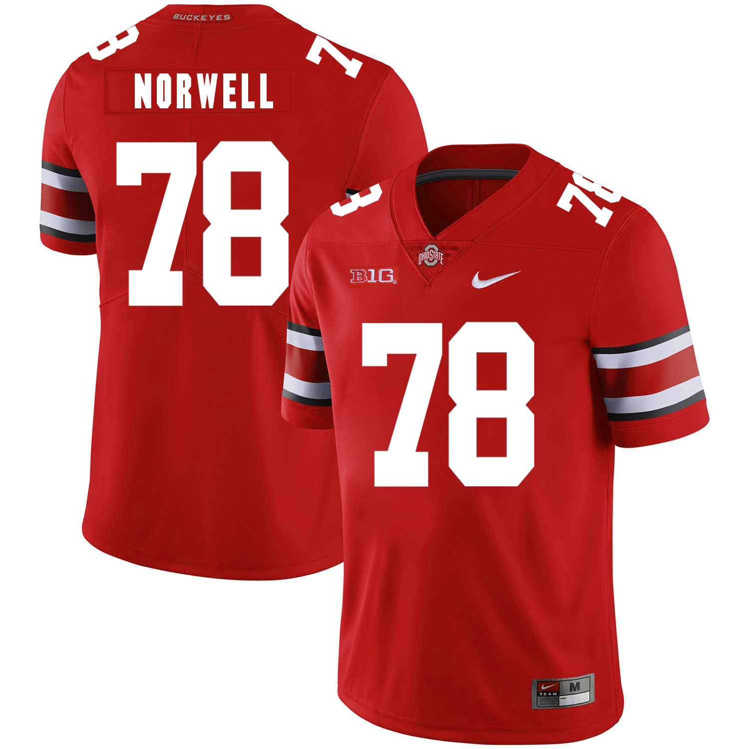 Ohio State Buckeyes 78 Andrew Norwell Red Nike College Football Jersey