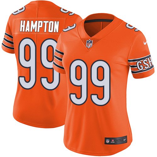 Nike Bears 99 Dan Hampton Orange Women Vapor Untouchable Limited Jersey