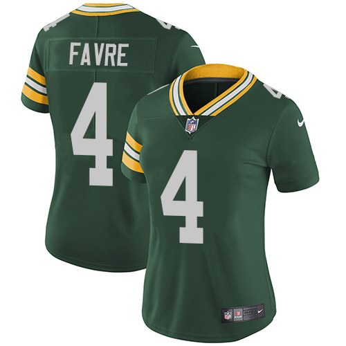 Nike Packers 4 Brett Favre Green Women Vapor Untouchable Limited Jersey