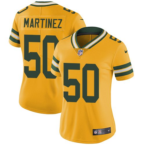 Nike Packers 50 Blake Martinez Yellow Women Vapor Untouchable Limited Jersey