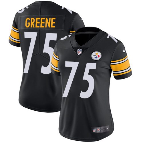Nike Steelers 75 Joe Greene Black Women Vapor Untouchable Limited Jersey