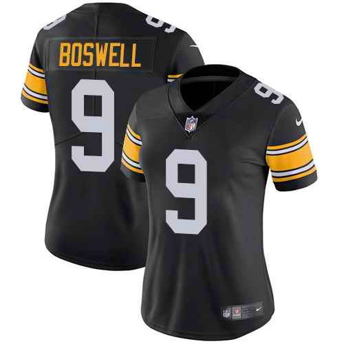 Nike Steelers 9 Chris Boswell Black Alternate Women Vapor Untouchable Limited Jersey