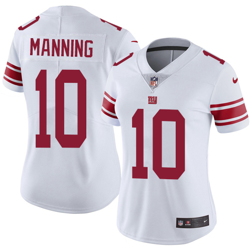 Nike Giants 10 Eli Manning White Women Vapor Untouchable Limited Jersey