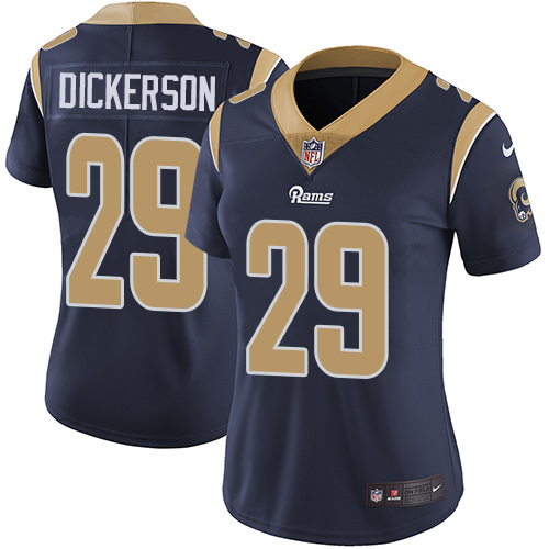 Nike Rams 29 Eric Dickerson Navy Women Vapor Untouchable Limited Jersey