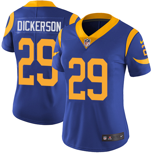 Nike Rams 29 Eric Dickerson Royal Women Vapor Untouchable Limited Jersey
