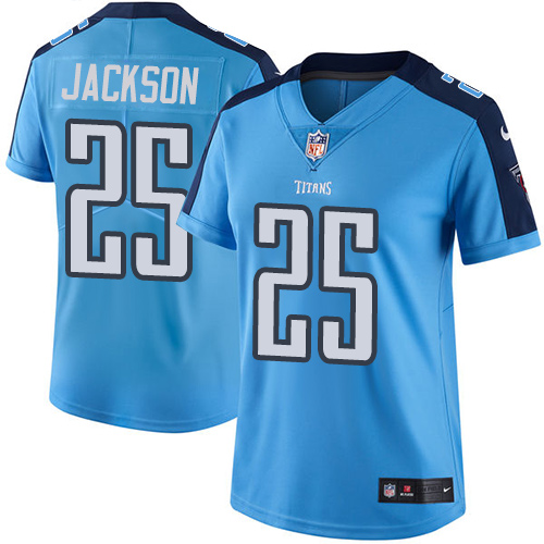 Nike Titans 25 Adoree' Jackson Light Blue Women Vapor Untouchable Limited Jersey