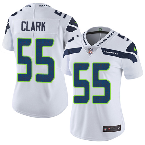 Nike Seahawks 55 Frank Clark White Women Vapor Untouchable Limited Jersey
