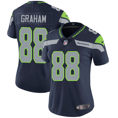 Nike Seahawks 88 Will Dissly Navy Women Vapor Untouchable Limited Jersey