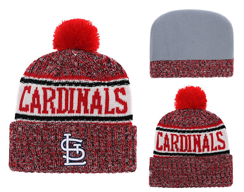 SL Cardinals Team Logo Cuffed Knit Hat With Pom YD