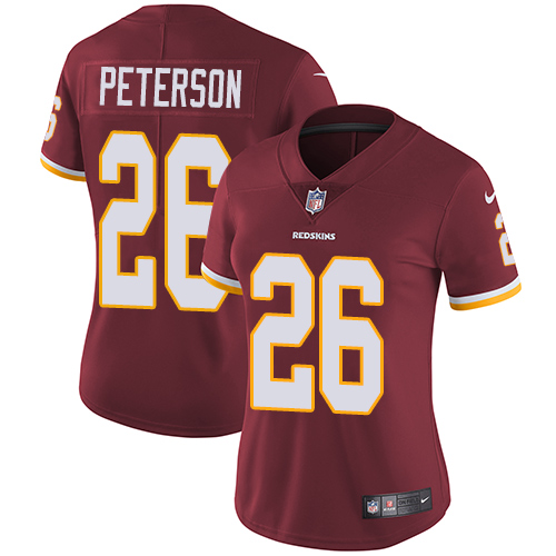 Nike Redskins 26 Adrian Peterson Burgundy Red Women Vapor Untouchable Limited Jersey