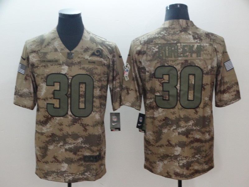 Nike Rams 30 Todd Gurley II Camo Salute To Service Limited Jersey