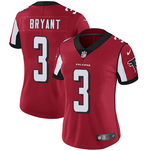 Nike Falcons 3 Matt Bryant Red Women Vapor Untouchable Limited Jersey