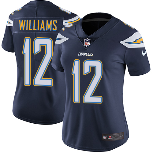 Nike Chargers 12 Tyrell Williams Navy Women Vapor Untouchable Limited Jersey