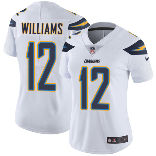 Nike Chargers 12 Tyrell Williams White Women Vapor Untouchable Limited Jersey