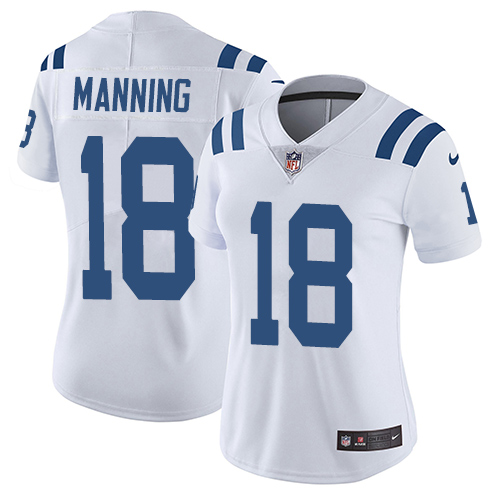 Nike Colts 18 Peyton Manning White Women Vapor Untouchable Limited Jersey