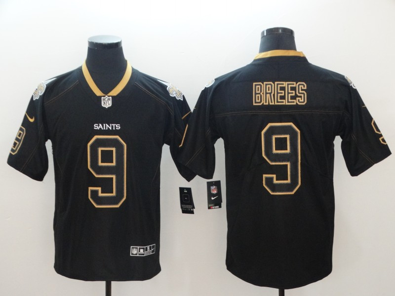 Nike Saints 9 Drew Brees Black Shadow Legend Limited Jersey