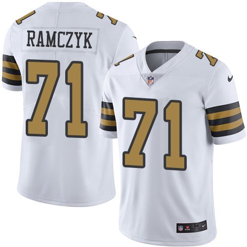 Nike Saints 71 Ryan Ramczyk White Color Rush Limited Jersey