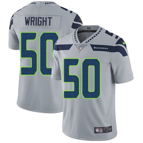 Nike Seahawks 50 K.J. Wright Gray Youth Vapor Untouchable Limited Jersey