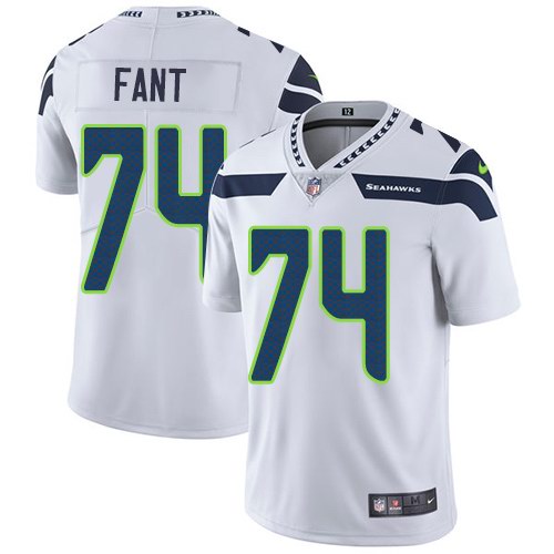 Nike Seahawks 74 George Fant White Youth Vapor Untouchable Limited Jersey