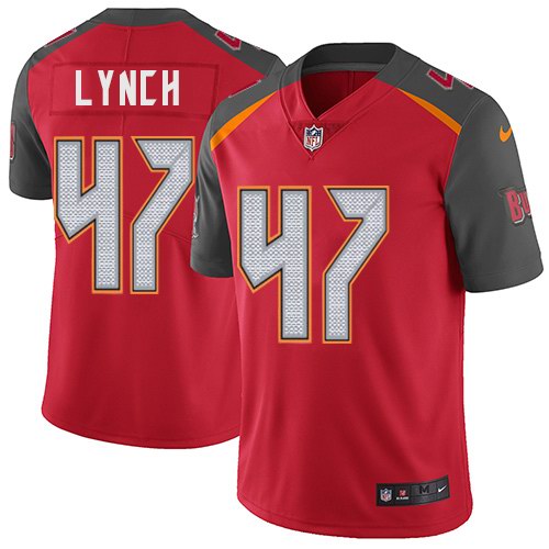 Nike Buccaneers 47 John Lynch Red Youth Vapor Untouchable Limited Jersey