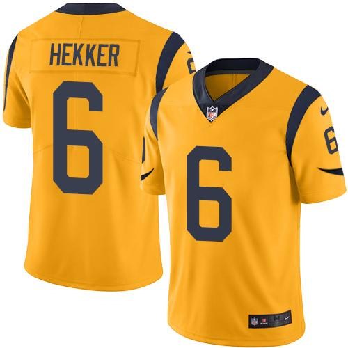 Nike Rams 6 Johnny Hekker Gold Youth Color Rush Limited Jersey