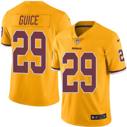 Nike Redskins 29 Derrius Guice Gold Youth Color Rush Limited Jersey
