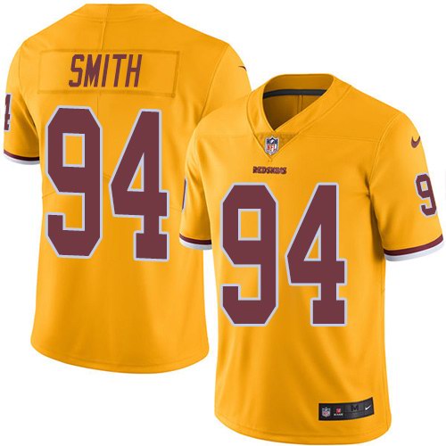 Nike Redskins 94 Preston Smith Gold Youth Color Rush Limited Jersey