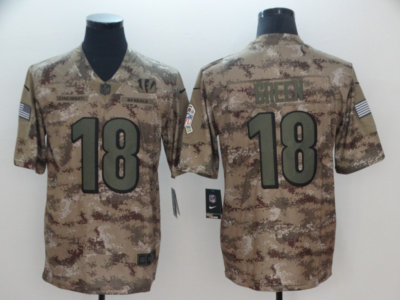 Nike Bengals 18 A.J. Green Camo Salute To Service Limited Jersey