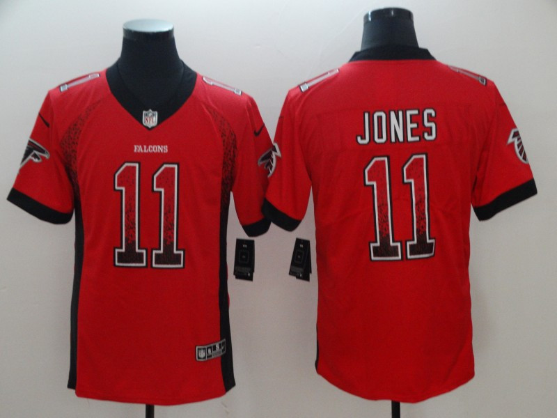Nike Falcons 11 Julio Jones Red Drift Fashion Limited Jersey