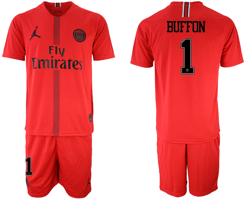 2018-19 Paris Saint-Germain 1 BUFFON Red Jordan Goalkeeper Soccer Jersey