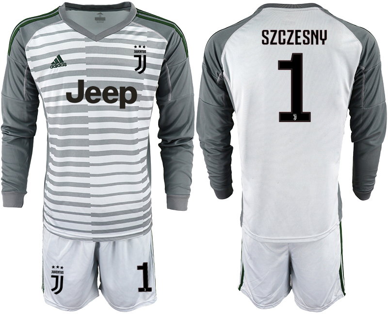 2018-19 Juventus 1 SZCZESNY Gray Long Sleeve Goalkeeper Soccer Jersey