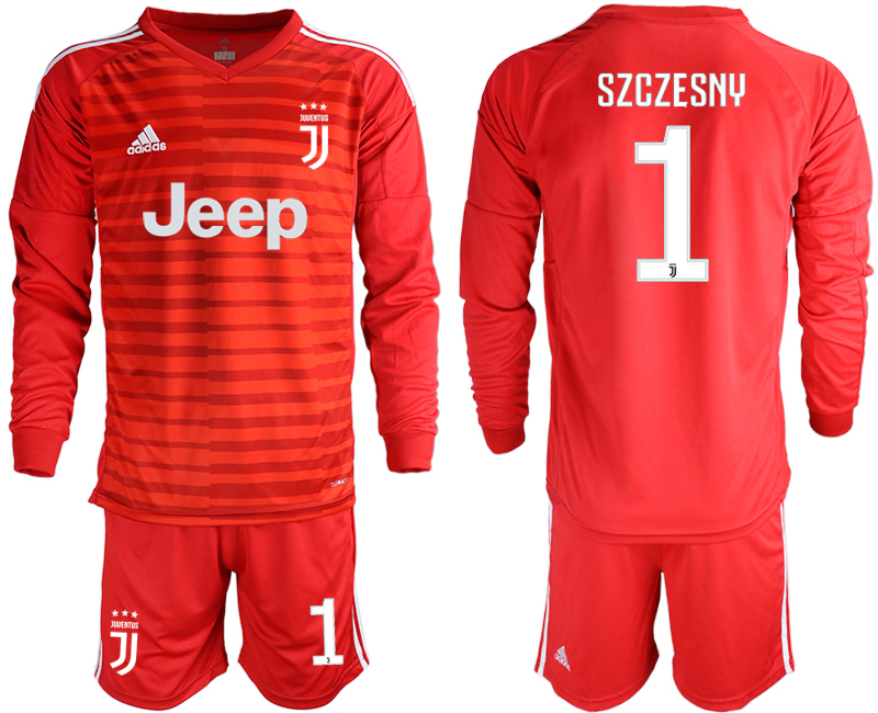 2018-19 Juventus 1 SZCZESNY Red Long Sleeve Goalkeeper Soccer Jersey