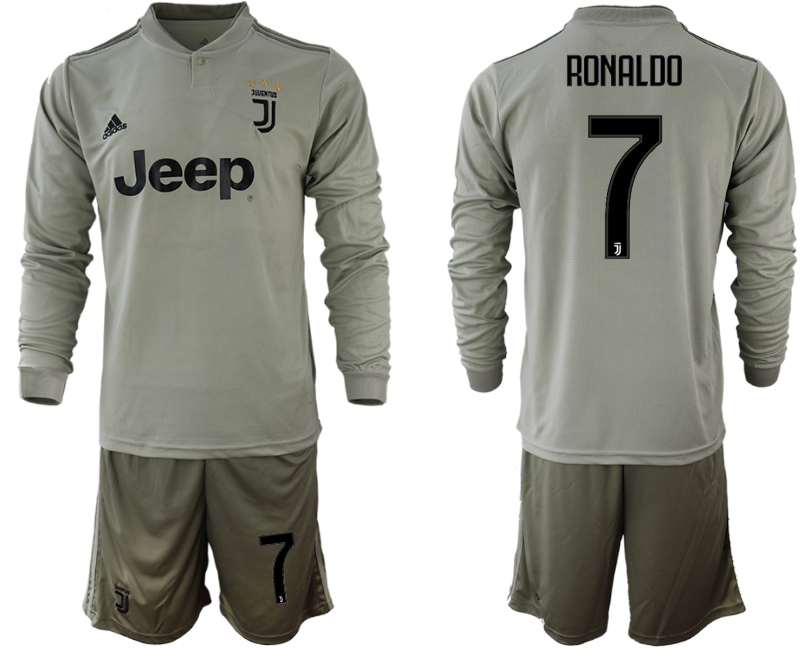 2018-19 Juventus 7 RONALDO Away Long Sleeve Soccer Jersey