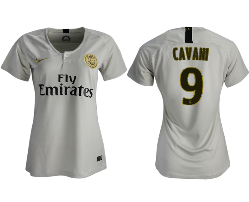 2018-19 Paris Saint-Germain 9 CAVANI Away Women Soccer Jersey