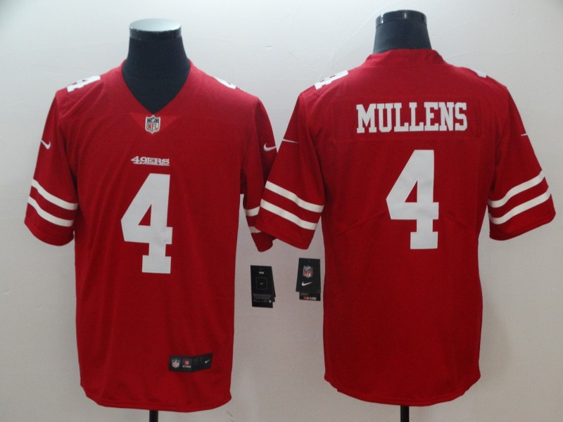 Nike 49ers 4 Nick Mullens Red Vapor Untouchable Limited Jersey