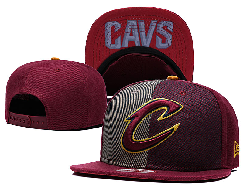 Cavaliers Team Logo Split Burgundy Adjustable Hat GS