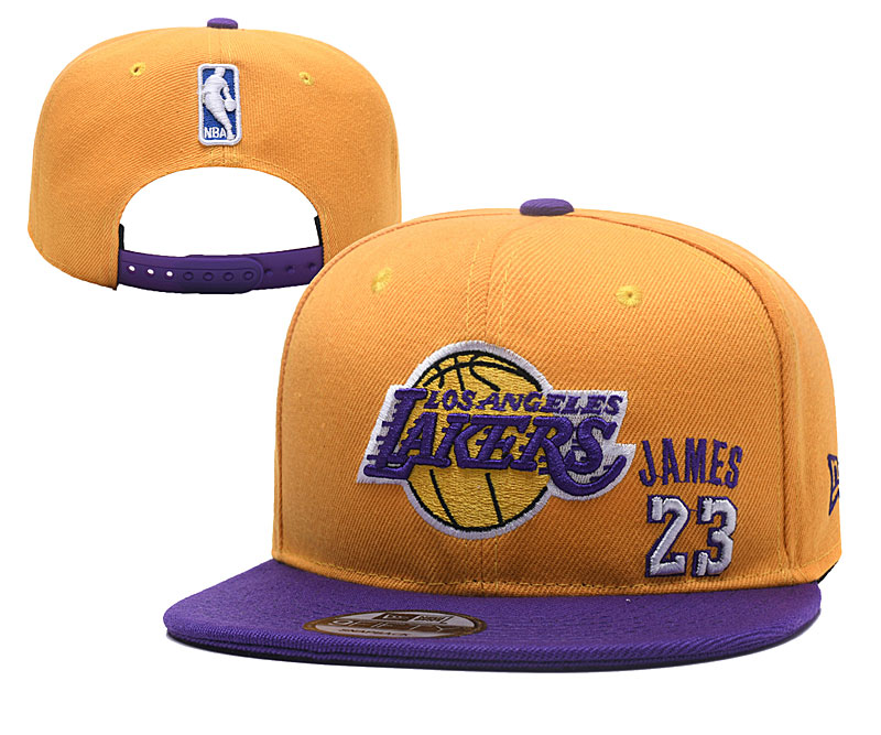 Lakers 23 Lebron James Gold Adjustable Hat YD