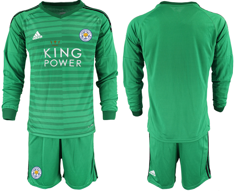 2018-19 Leicester City Green Long Sleeve Goalkeeper Soccer Jersey