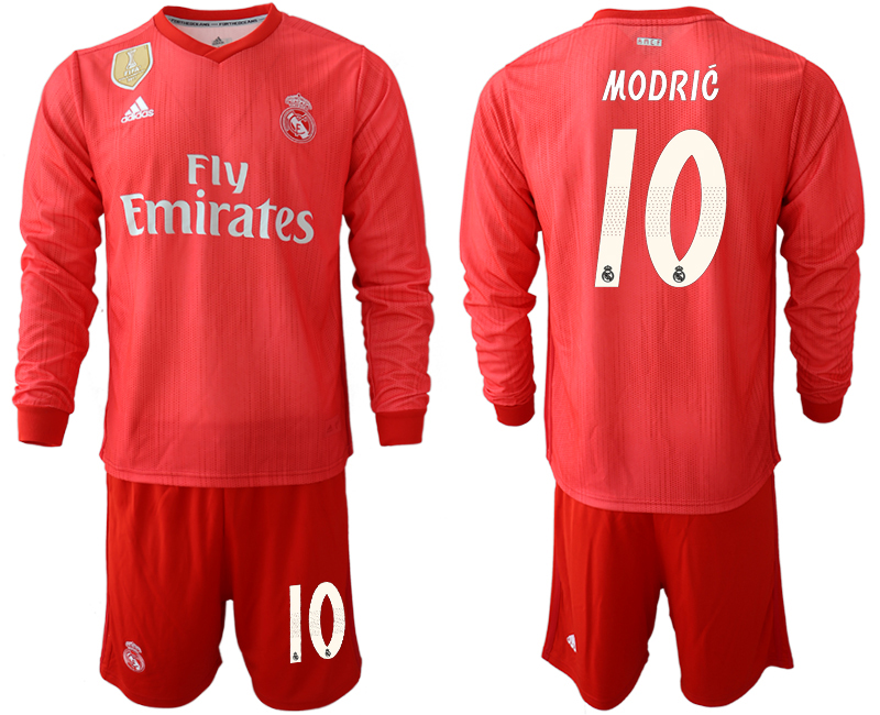 2018-19 Real Madrid 10 MODRIC Third Away Long Sleeve Goalkeeper Soccer Jersey