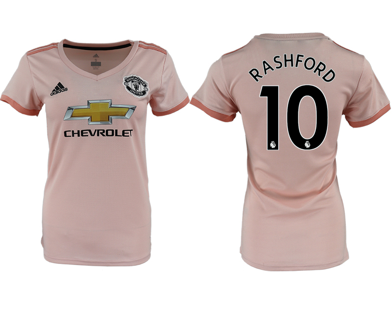 2018-19 Manchester United 10 RASHFORD Away Women Soccer Jersey
