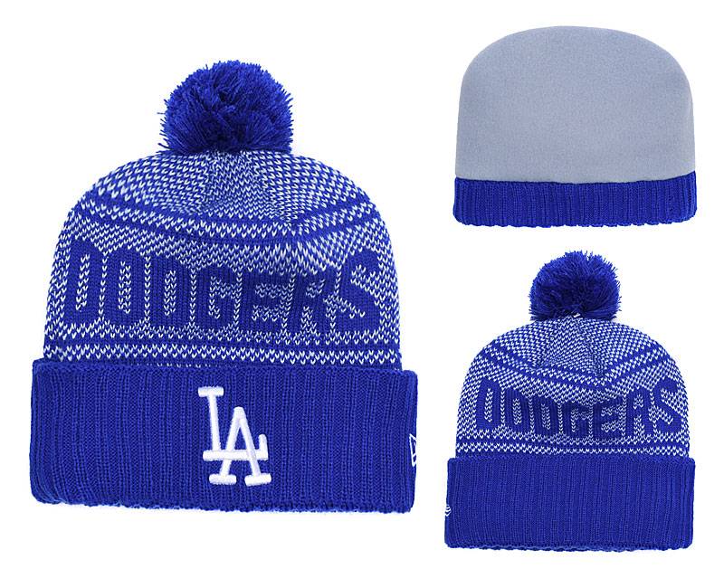 Dodgers Team Logo Royal Knit Hat YD