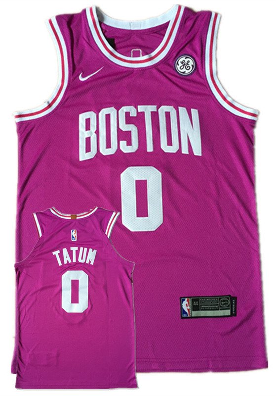 Celtics 0 Jayson Tatum Purple Nike Authentic Jersey